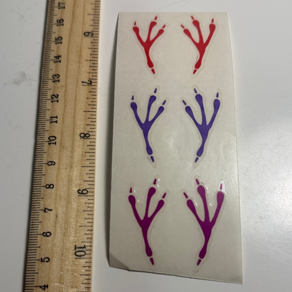 Vintage Mrs Grossman's bird foot sticker by the yard